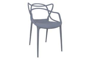SLIMBI, https://konsimo.pl/kolekcja/slimbi/ Krzesło modern plastikowe szare szary - zdjęcie