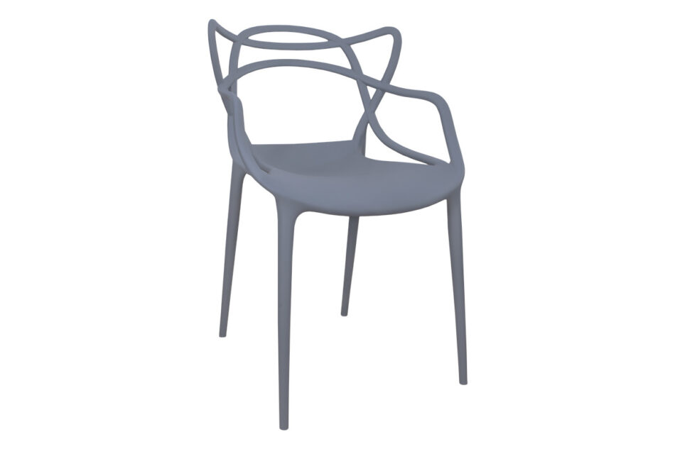 SLIMBI Krzesło modern plastikowe szare szary - zdjęcie 0