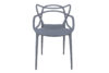 SLIMBI Krzesło modern plastikowe szare szary - zdjęcie 2