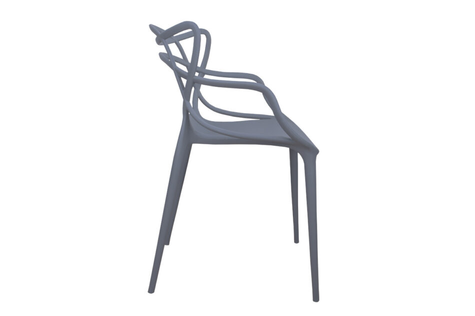 SLIMBI Krzesło modern plastikowe szare szary - zdjęcie 7