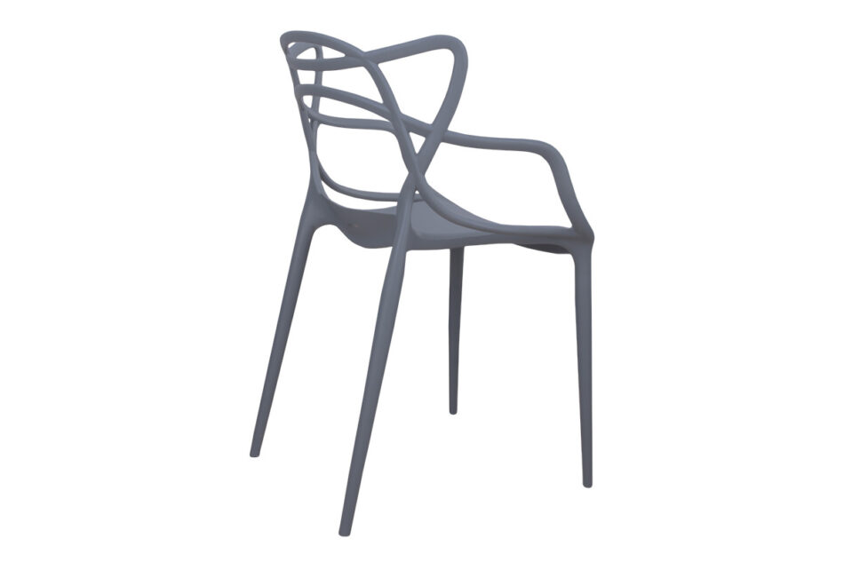 SLIMBI Krzesło modern plastikowe szare szary - zdjęcie 2