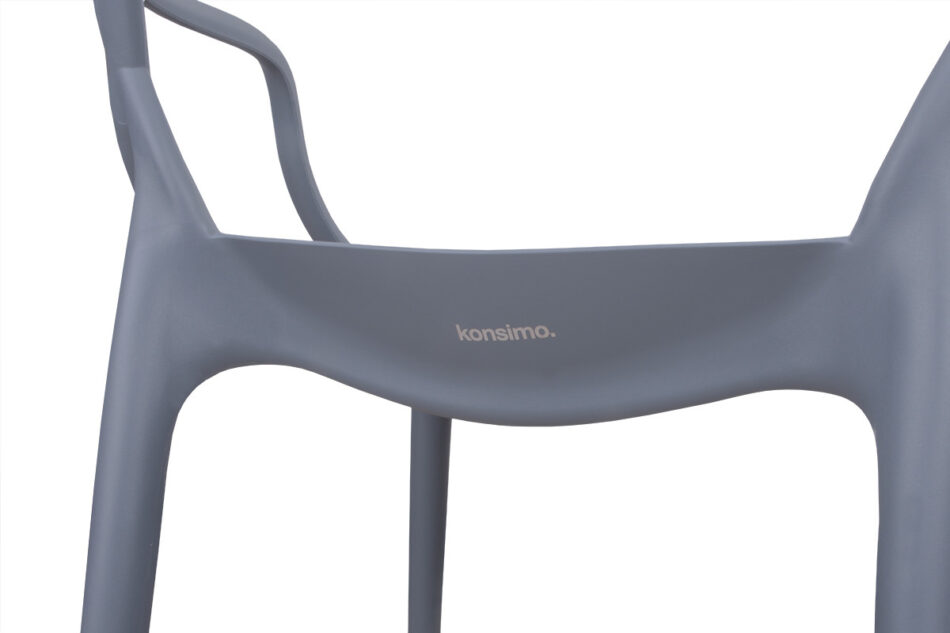 SLIMBI Krzesło modern plastikowe szare szary - zdjęcie 3