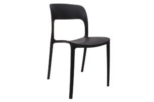 MALTE, https://konsimo.pl/kolekcja/malte/ Nowoczesne krzesło plastikowe czarne czarny - zdjęcie