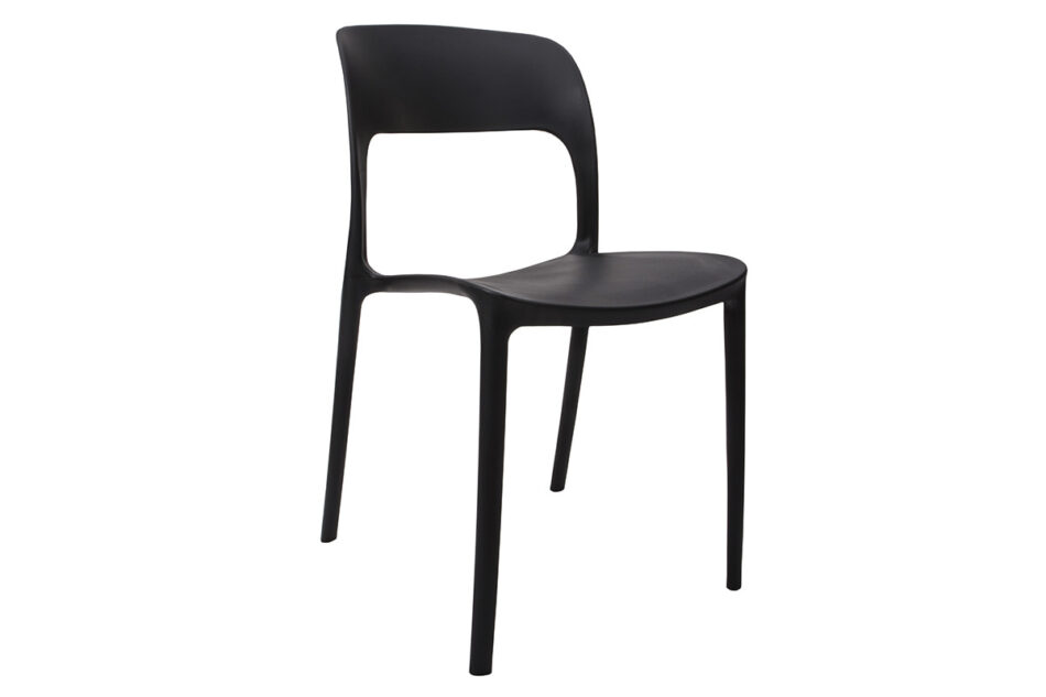 MALTE Nowoczesne krzesło plastikowe czarne czarny - zdjęcie 0