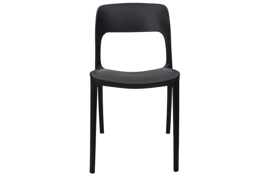 MALTE Nowoczesne krzesło plastikowe czarne czarny - zdjęcie 2
