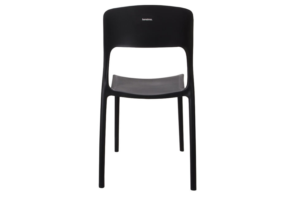 MALTE Nowoczesne krzesło plastikowe czarne czarny - zdjęcie 6