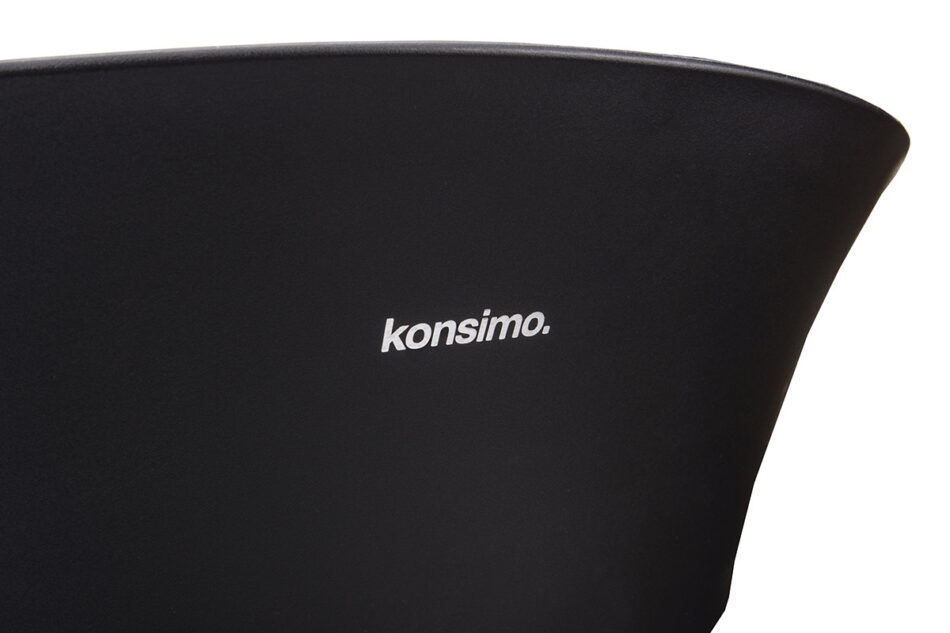MALTE Nowoczesne krzesło plastikowe czarne czarny - zdjęcie 1