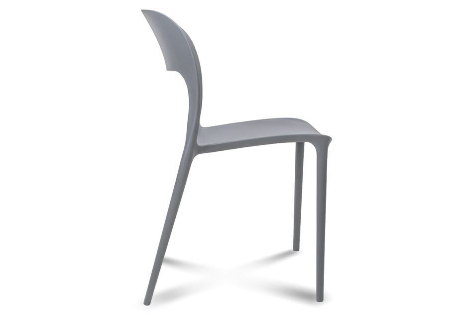MALTE Nowoczesne krzesło plastikowe szare szary - zdjęcie 3