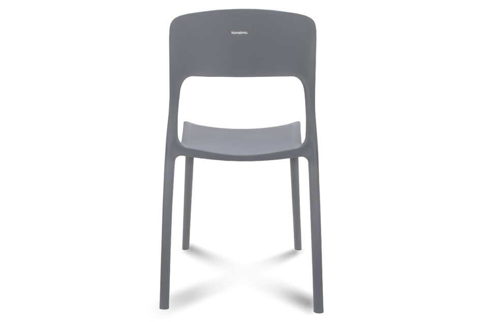 MALTE Nowoczesne krzesło plastikowe szare szary - zdjęcie 4