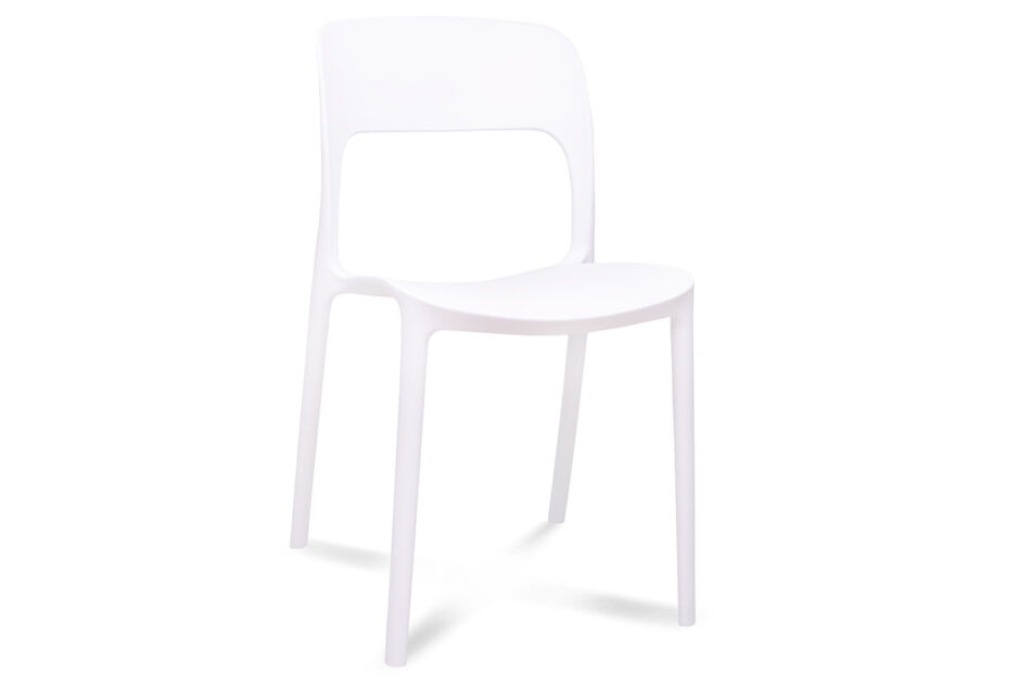 MALTE Nowoczesne krzesło plastikowe białe biały - zdjęcie 0