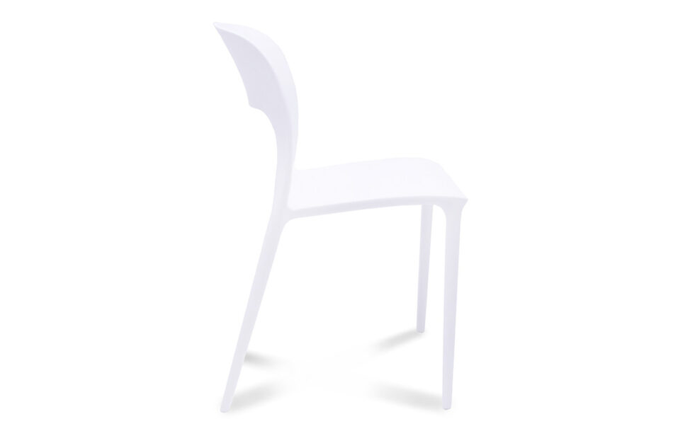 MALTE Nowoczesne krzesło plastikowe białe biały - zdjęcie 2