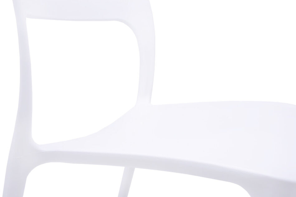MALTE Nowoczesne krzesło plastikowe białe biały - zdjęcie 3