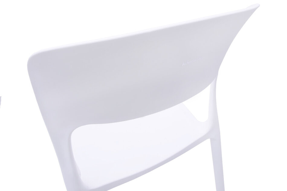 MALTE Nowoczesne krzesło plastikowe białe biały - zdjęcie 4