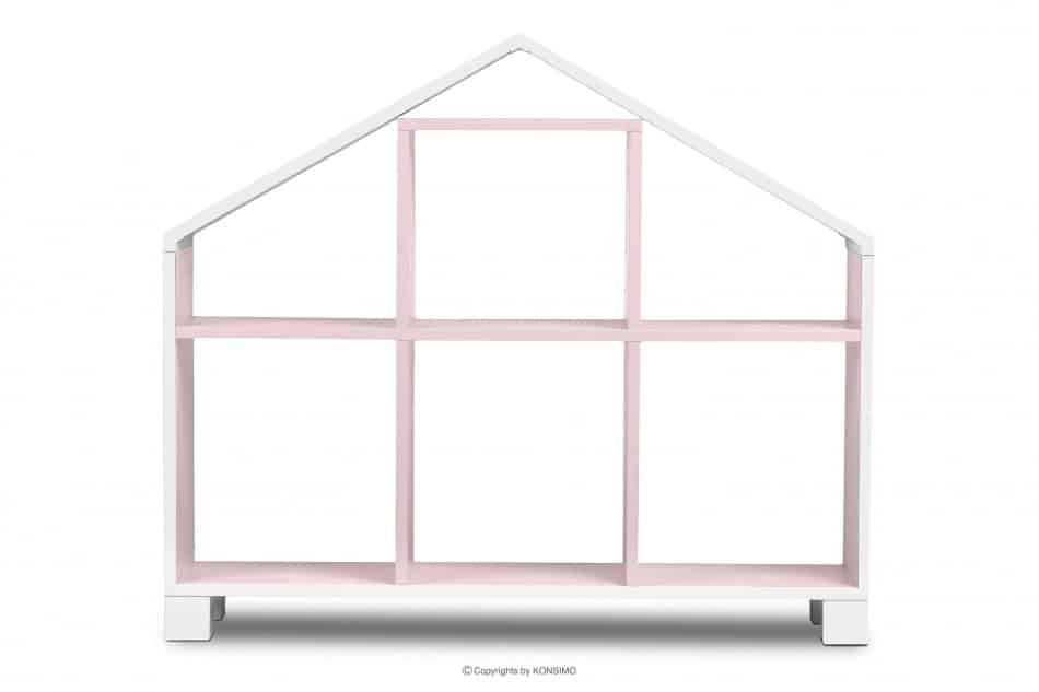 MIRUM Regał domek dla dziewczynki różowy biały/różowy - zdjęcie 0
