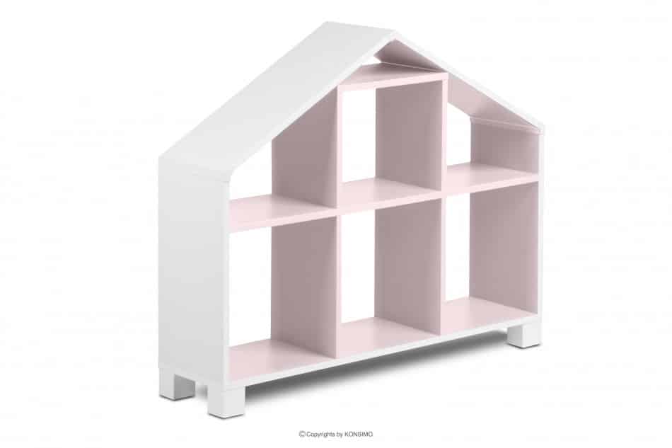 MIRUM Regał domek dla dziewczynki różowy biały/różowy - zdjęcie 2