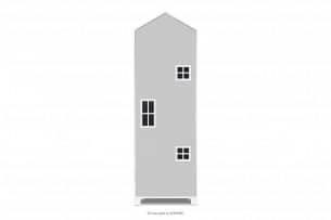 MIRUM, https://konsimo.pl/kolekcja/mirum/ Szafa z drążkiem domek dla dziecka szara biały/szary - zdjęcie