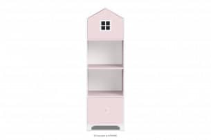 MIRUM, https://konsimo.pl/kolekcja/mirum/ Regał z szufladą domek dla dziewczynki różowy biały/różowy - zdjęcie