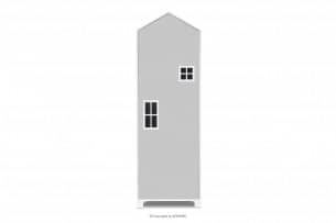 MIRUM, https://konsimo.pl/kolekcja/mirum/ Szafa z półkami domek dla dziecka szara biały/szary - zdjęcie