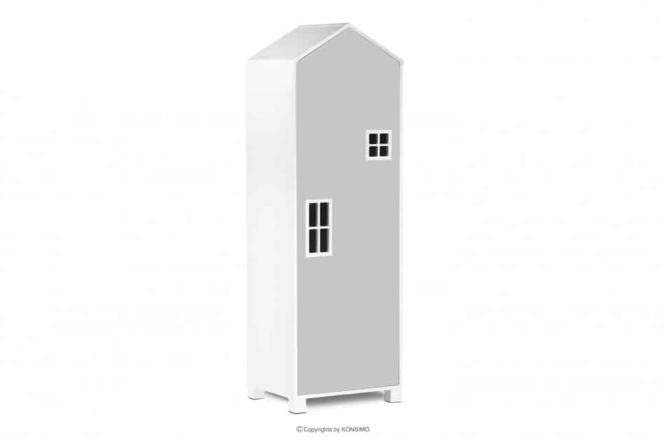 MIRUM Szafa z półkami domek dla dziecka szara biały/szary - zdjęcie 2