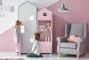 MIRUM Zestaw meble domki dla dziewczynki różowe 6 elementów biały/szary/różowy - zdjęcie 22