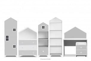 MIRUM, https://konsimo.pl/kolekcja/mirum/ Zestaw meble domki dla dzieci szare 6 elementów biały/szary - zdjęcie