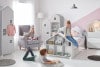 MIRUM Zestaw meble domki dla dzieci szare 6 elementów biały/szary - zdjęcie 2