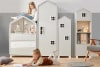 MIRUM Zestaw meble domki dla dzieci szare 4 elementy biały/szary - zdjęcie 2
