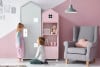 MIRUM Zestaw meble dla dziewczynki domki różowe 3 elementy biały/różowy/szary - zdjęcie 13
