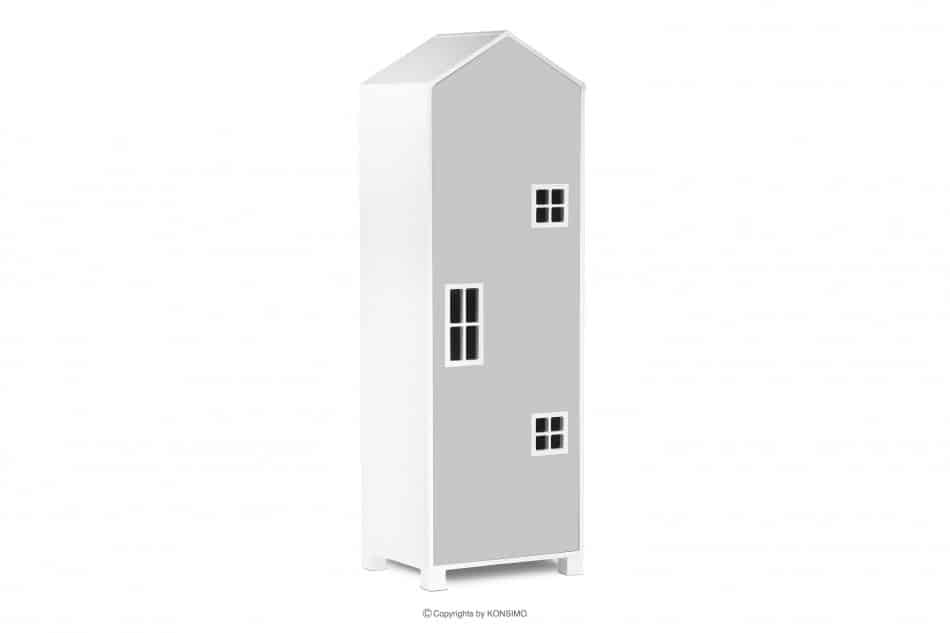 MIRUM Zestaw meble chłopięce domki szare 3 elementy biały/szary - zdjęcie 8