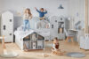 MIRUM Kontenerek na kółkach domek dla dziecka biały/szary - zdjęcie 9