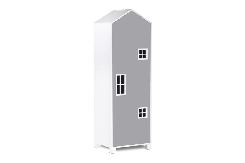 MIRUM Zestaw meble chłopięce domki szare 3 elementy biały/szary - zdjęcie 1