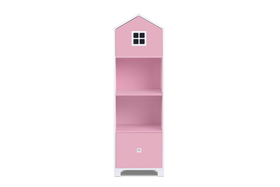 MIRUM Zestaw meble dla dziewczynki domki różowe 4 elementy biały/szary/różowy - zdjęcie 2