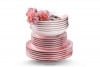 LINARI Nowoczesny zestaw talerzy obiadowych dla 6 os. 18 elementów różowy koralowy - zdjęcie 11