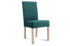GAROS Krzesło drewniane do jadalni tkanina pleciona zielone zielony/buk - zdjęcie 1