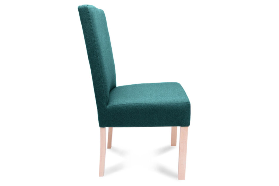 GAROS Krzesło drewniane do jadalni tkanina pleciona zielone zielony/buk - zdjęcie 3