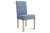 GAROS Krzesło drewniane do jadalni tkanina pleciona niebieskie niebieski/buk - zdjęcie 1