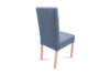 GAROS Krzesło drewniane do jadalni tkanina pleciona niebieskie niebieski/buk - zdjęcie 4