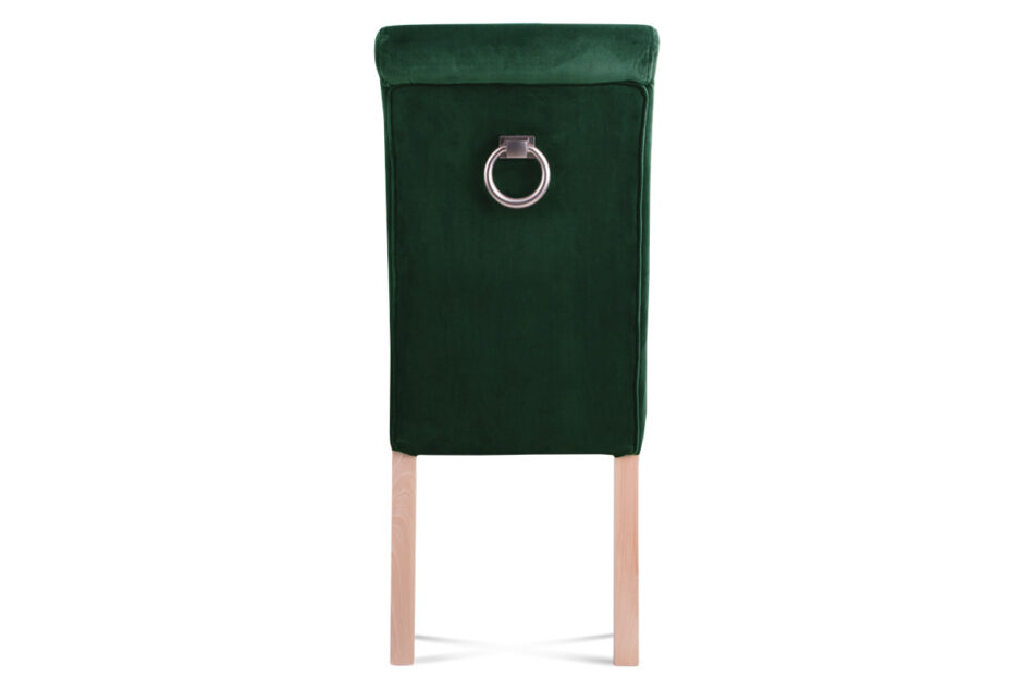 GLADIO Krzesło welurowe butelkowa zieleń ciemny zielony/buk - zdjęcie 5