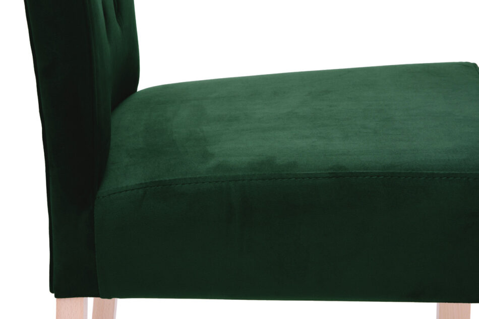 GLADIO Krzesło welurowe butelkowa zieleń ciemny zielony/buk - zdjęcie 7