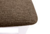 CLEMATI Drewniane białe krzesło tapicerowane brązowe siedzisko biały/brązowy - zdjęcie 5