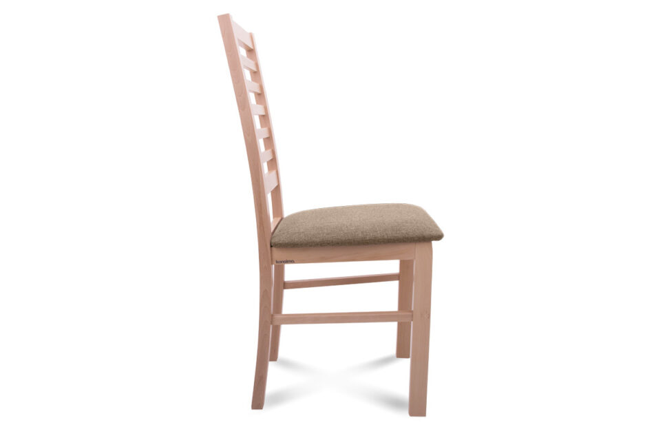 CLEMATI Drewniane bukowe krzesło tapicerowane beżowe siedzisko buk/beżowy - zdjęcie 2