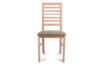 CLEMATI Drewniane bukowe krzesło tapicerowane beżowe siedzisko buk/beżowy - zdjęcie 2