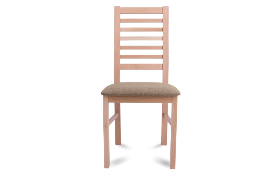 CLEMATI Drewniane bukowe krzesło tapicerowane beżowe siedzisko buk/beżowy - zdjęcie 1