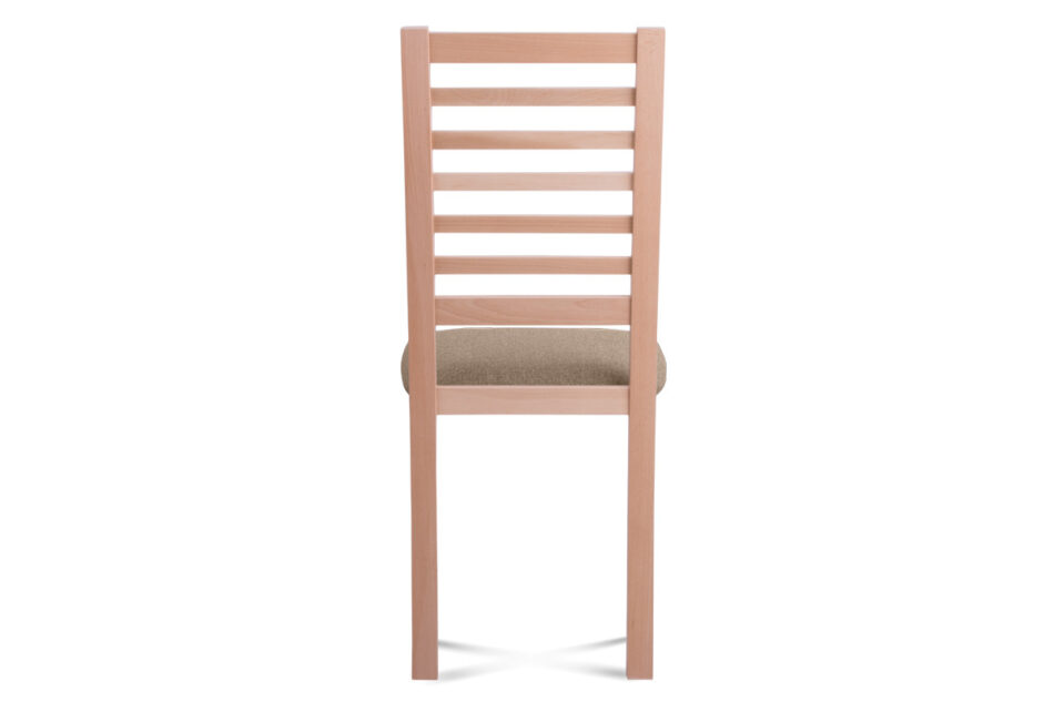 CLEMATI Drewniane bukowe krzesło tapicerowane beżowe siedzisko buk/beżowy - zdjęcie 3