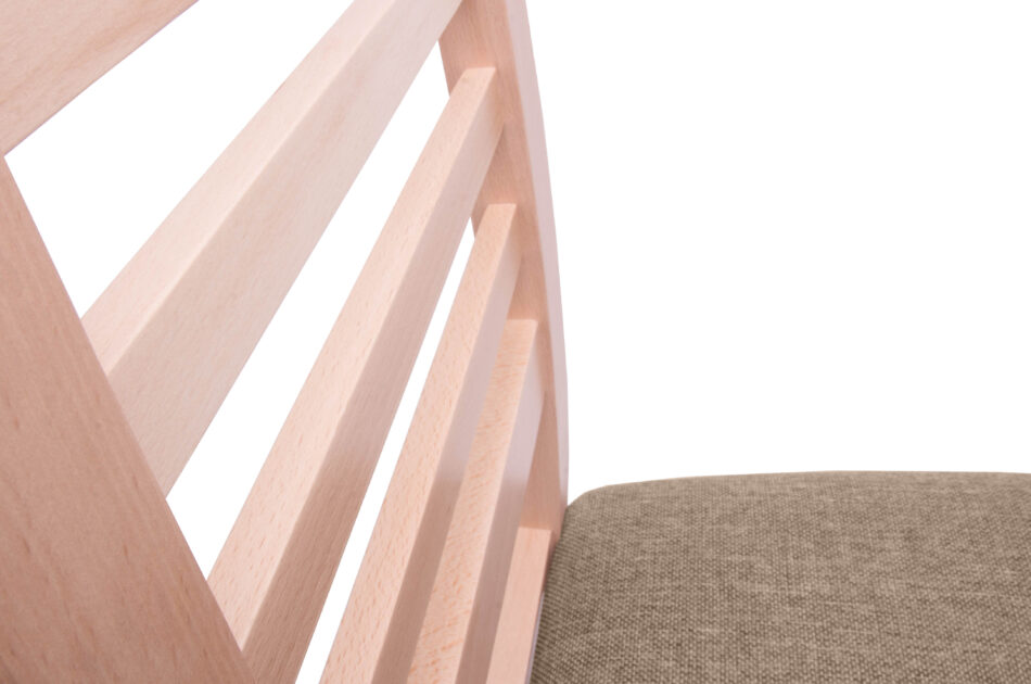 CLEMATI Drewniane bukowe krzesło tapicerowane beżowe siedzisko buk/beżowy - zdjęcie 4