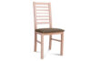 CLEMATI Drewniane bukowe krzesło tapicerowane brązowe siedzisko buk/brązowy - zdjęcie 1