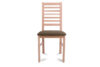 CLEMATI Drewniane bukowe krzesło tapicerowane brązowe siedzisko buk/brązowy - zdjęcie 3