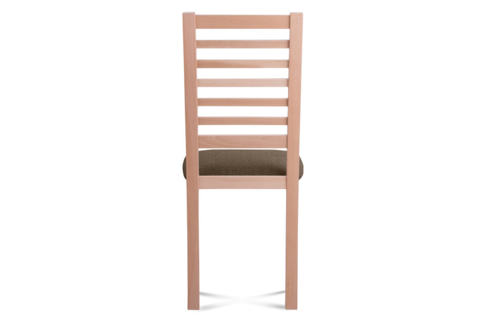CLEMATI Drewniane bukowe krzesło tapicerowane brązowe siedzisko buk/brązowy - zdjęcie 3