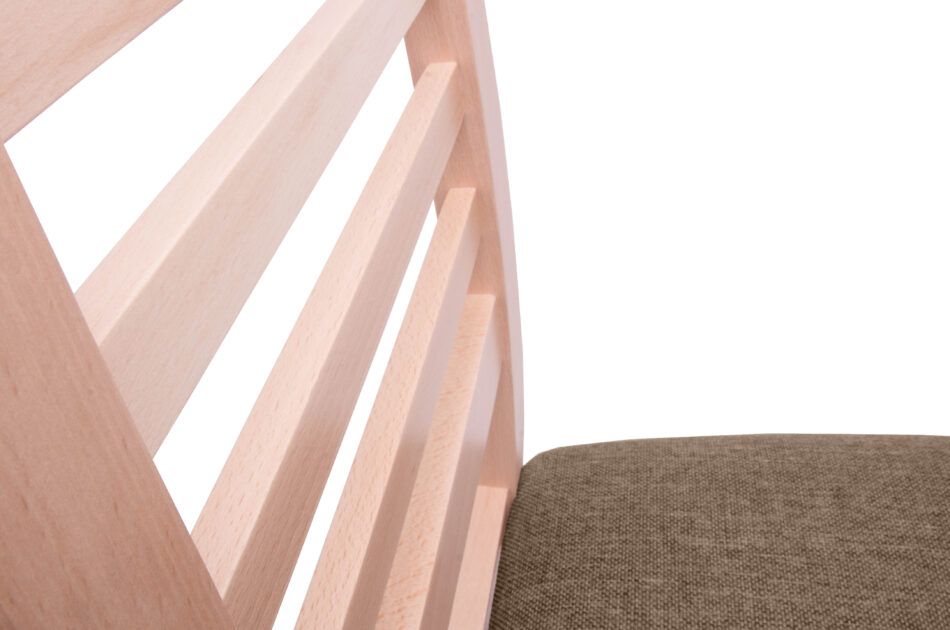 CLEMATI Drewniane bukowe krzesło tapicerowane brązowe siedzisko buk/brązowy - zdjęcie 4
