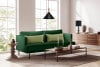 GANZO Sofa 3 osobowa do salonu z poduszkami butelkowa zieleń ciemny zielony/jasny zielony - zdjęcie 2